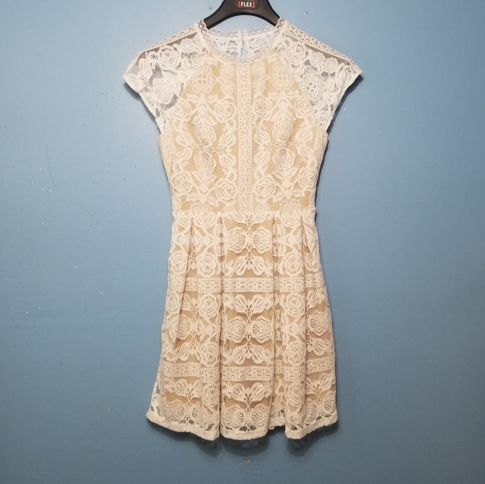 Francesca's White Lace Dress ( above the knee)